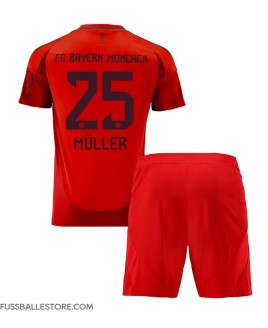Günstige Bayern Munich Thomas Muller #25 Heimtrikotsatz Kinder 2024-25 Kurzarm (+ Kurze Hosen)
